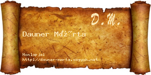 Dauner Márta névjegykártya